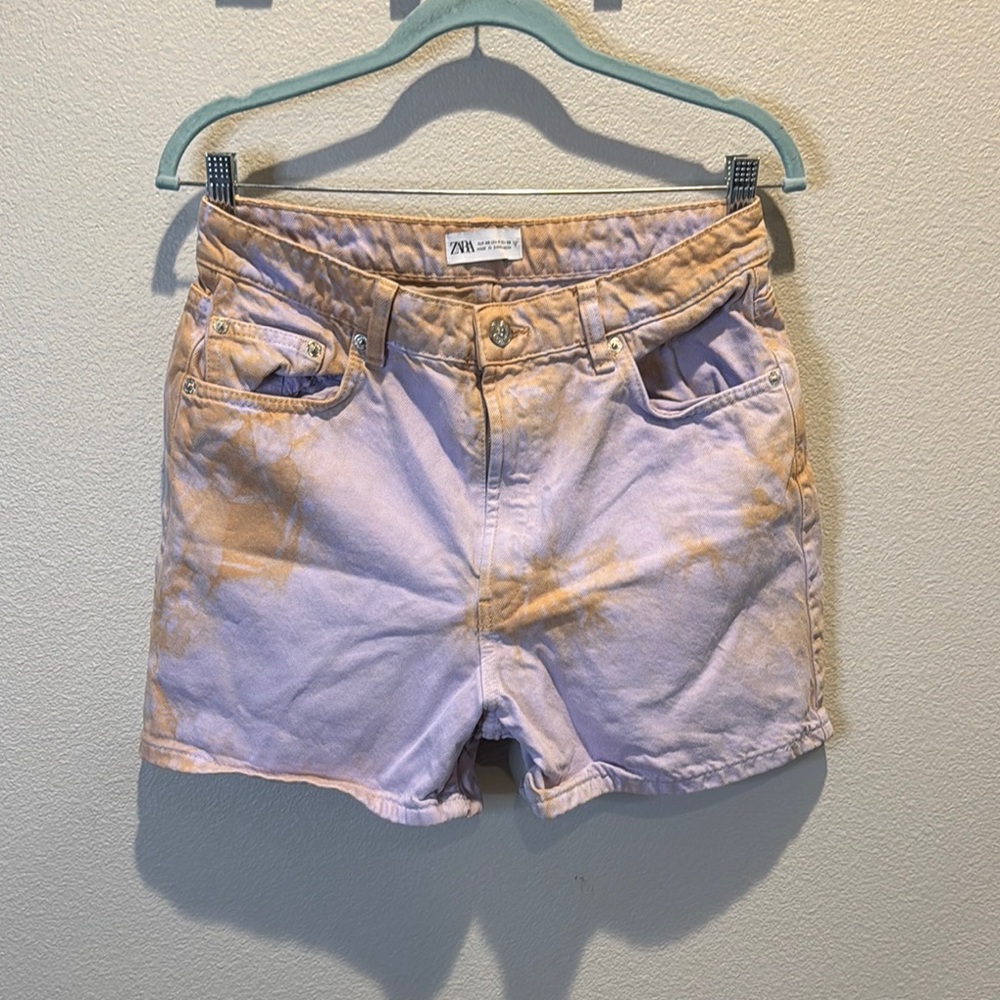 Zara Women's Purple and Orange Shorts